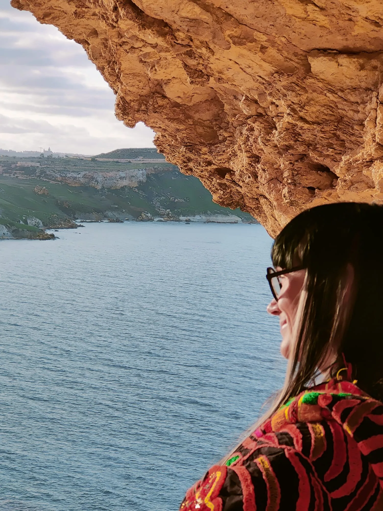 Małgorzata Marczewska nad morzem na Gozo
