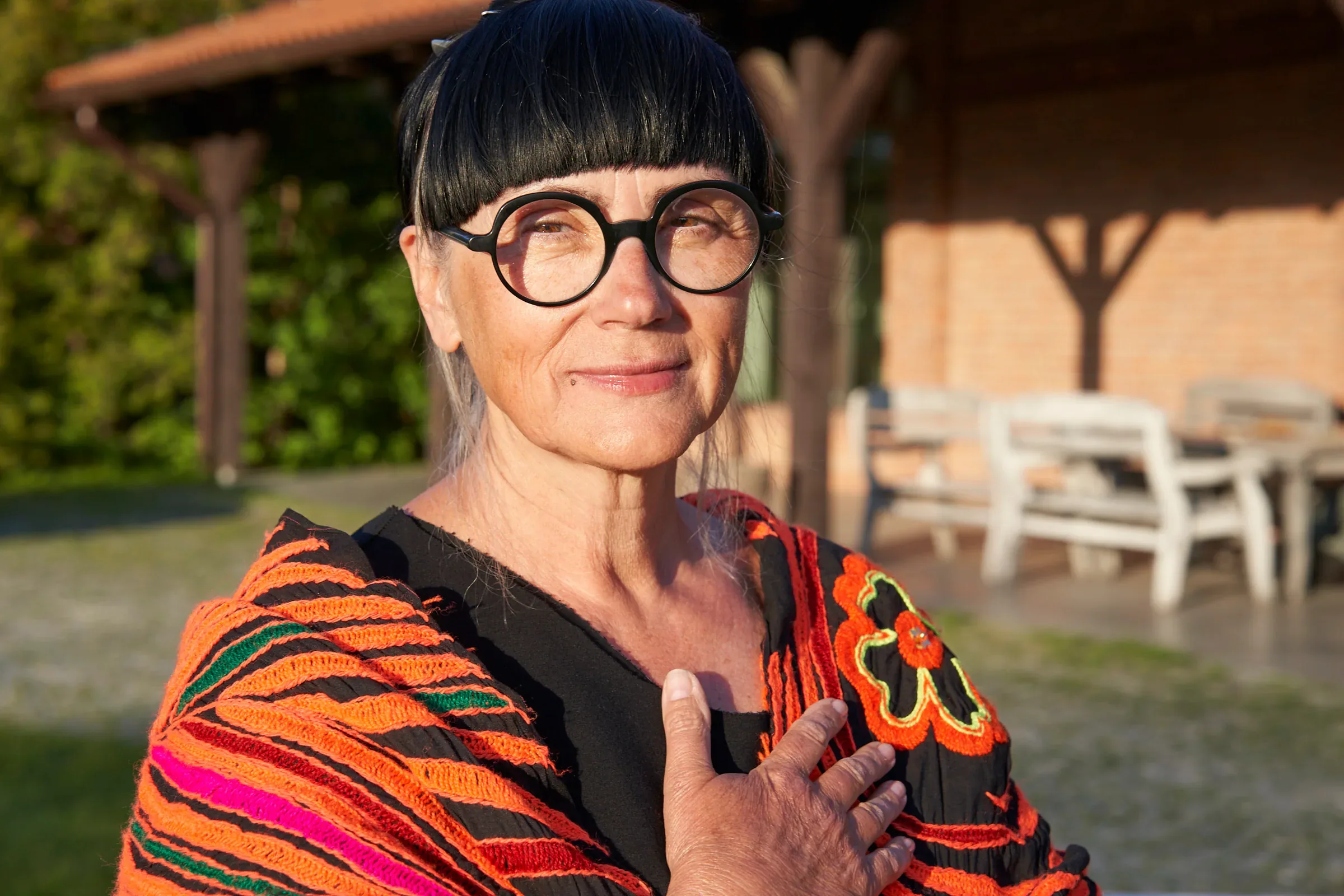 Małgorzata Marczewska w ogrodzie